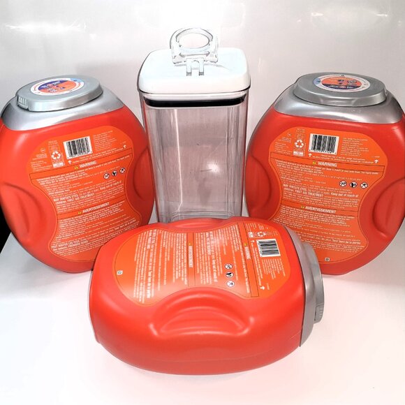 3 - Tide Pods empty containers + 1 Better Homes & Garden Canister - pre-own - Picture 7 of 10